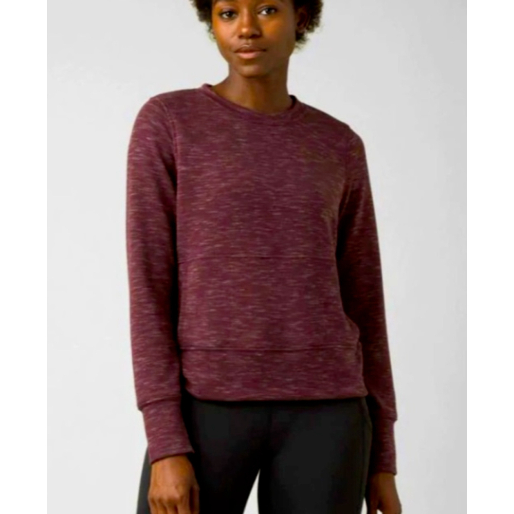 Prana Heathered Sunrise Crewneck Sweatshirt Pockets Size Small